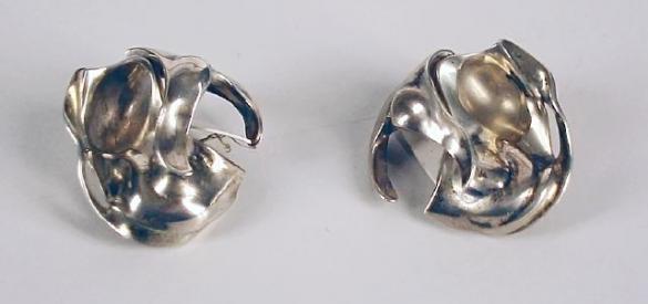 Afbeelding van het kunstwerk 'zilveren oorbellen' van G. Zielstra