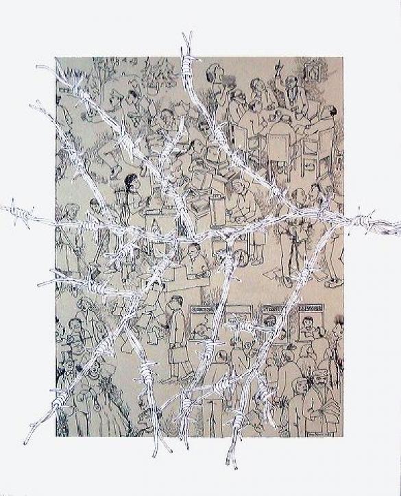 Afbeelding van het kunstwerk 'variaties op een tak' van Jean Pécasse