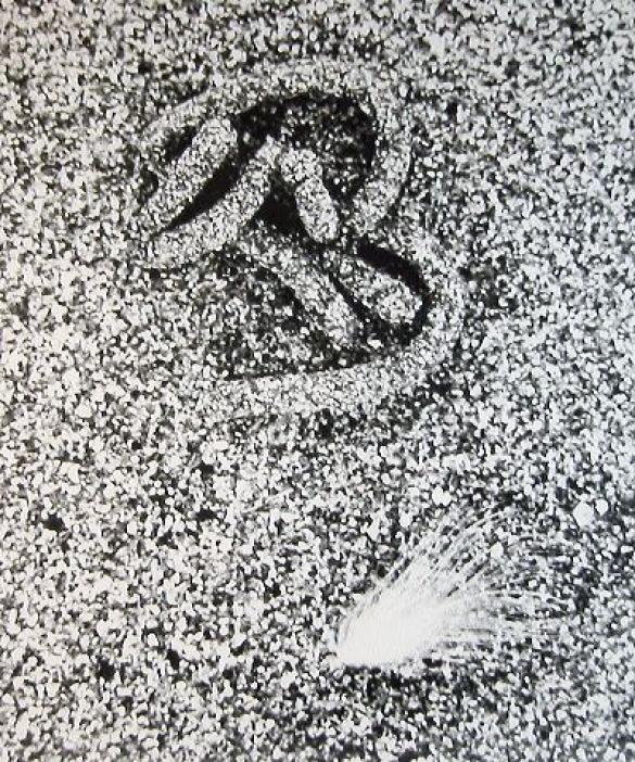 Afbeelding van het kunstwerk 'tekens in &#039;t zand' van Elisabeth Brokke